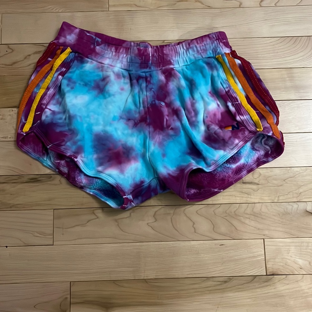 Aviator Nation tie-dye striped shorts